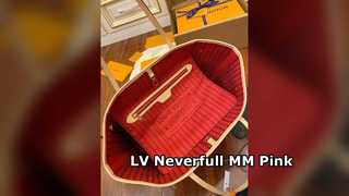 Louis Vuitton Neverfull MM Pembe Monogram Çanta
