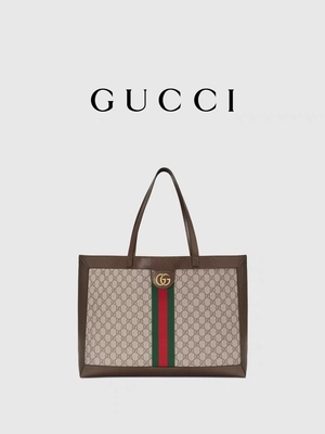 Deri GUCCI Ophidia Bayan Markalı Omuz Çantası Alışveriş Çantası