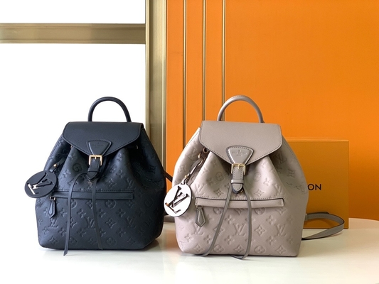 LV Tasarımcı Marka Sırt Çantası Louis Vuitton Monogram Montsouris Sırt Çantası Pembe Siyah