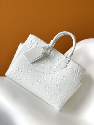 Beyaz Monogram Preloved Markalı Çanta Louis Vuitton Sac Plat Tote