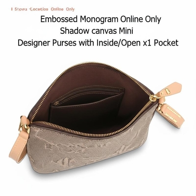 Mağaza Konumu Sadece Çevrimiçi Kabartmalı Monogram Shadow kanvas Mini Tasarımcı Çantalar İç/Açık x1 Cep ile