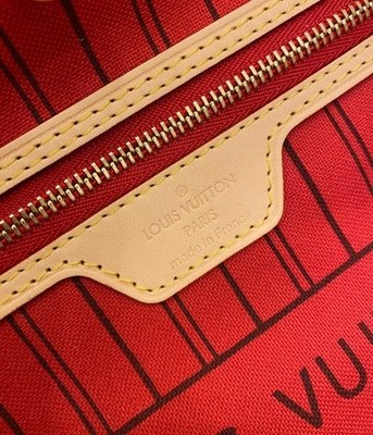 Louis Vuitton Tasarımcı Monogram Çanta Pembe Monogram Kanvas Neverfull Mm İtalyan A Sınıfı Deri