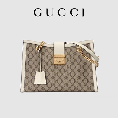 GG Gucci Asma Kilit Omuz Çantası Orta Yüksek Kanvas Özelleştirilmiş