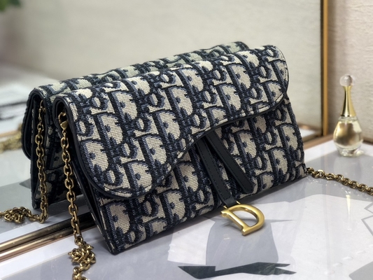 OEM Markalı Eyer Uzun Dior Eğik Jakarlı Kese Cüzdanı