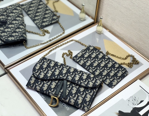OEM Markalı Eyer Uzun Dior Eğik Jakarlı Kese Cüzdanı