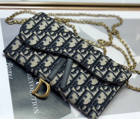OEM Markalı Eyer Uzun Dior Eğik Jakarlı Kese Cüzdanı
