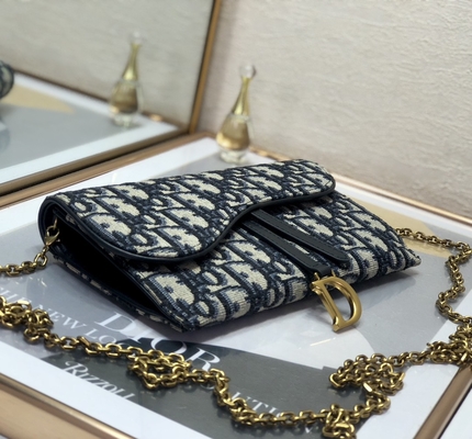 OEM Markalı Eyer Uzun Dior Eğik Jakarlı Kese Cüzdanı