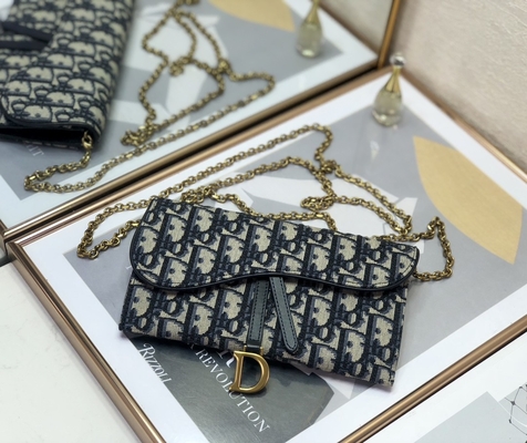 OEM Markalı Eyer Uzun Dior Eğik Jakarlı Kese Cüzdanı