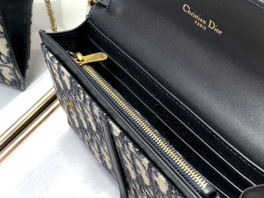 OEM Markalı Eyer Uzun Dior Eğik Jakarlı Kese Cüzdanı