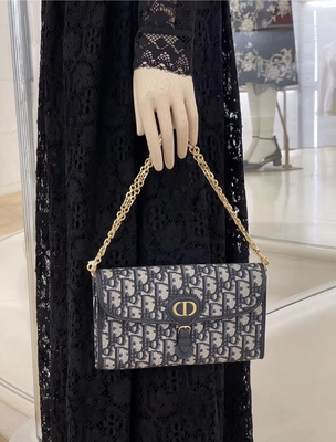 OEM Markalı Eyer Uzun Dior Eğik Jakarlı Kese Cüzdanı