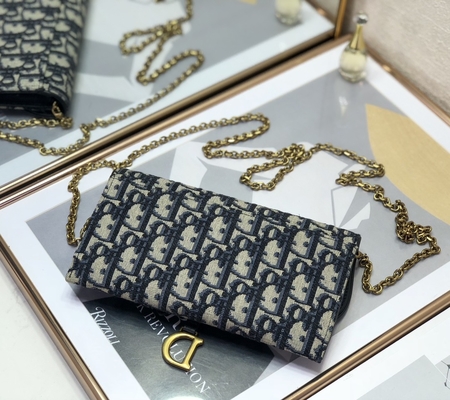 OEM Markalı Eyer Uzun Dior Eğik Jakarlı Kese Cüzdanı
