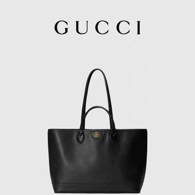 GUCCI Ophidia Marka Omuz Çantası Küçük Orta Tane Deri Siyah
