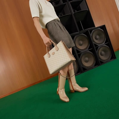 Küçük Yüce Gucci Kanvas Omuz Çantası Tote Kilitli G