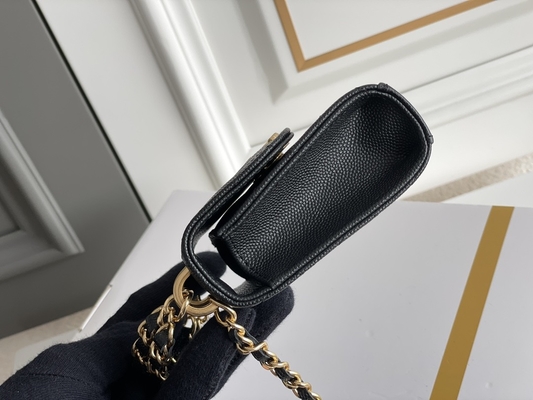 Classic Gold Double C Grain Deri Chanel 2'li Çanta AP3020
