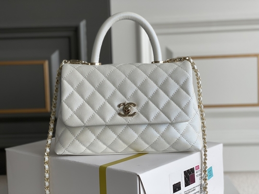***Kıvırcık Dikiş Markalı Bayan El Çantası Kuzu Derisi Chanel Trapez Çanta