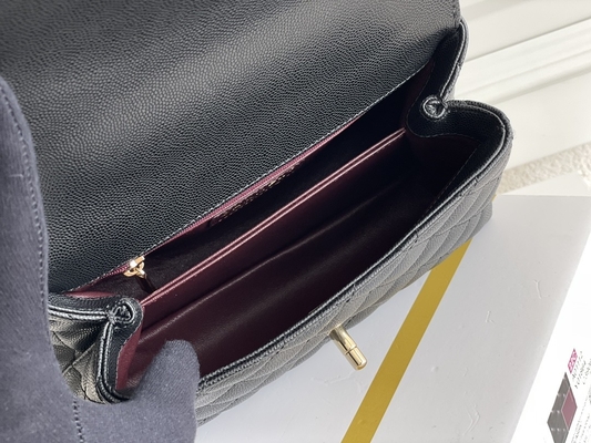 ***Kıvırcık Dikiş Markalı Bayan El Çantası Kuzu Derisi Chanel Trapez Çanta