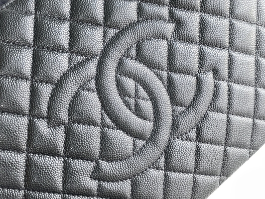Büyük Chanel Lychee Deri Havyar Büyük Alışveriş Çantası GST Çantası