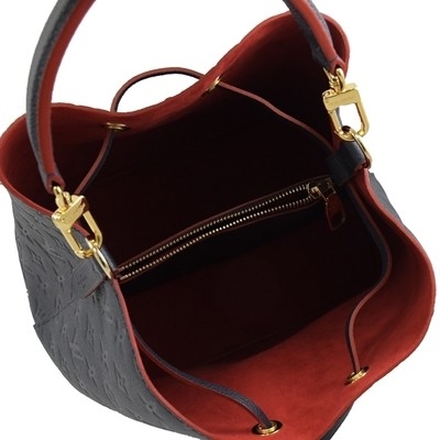 LV Colorblock Marka Bayan El Çantası NÉONOÉ MM Kovalı Çanta Damarlı Deri