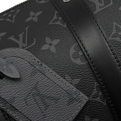 Klasik Monogram Eclipse LV CITY KEEPALL Çanta Jakarlı Kanvas Crossbody Boston Çantası