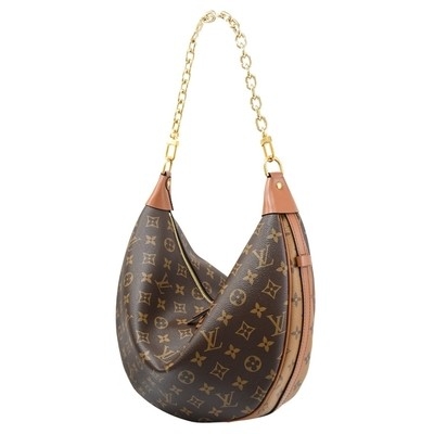 LV Tasarımcı Monogram Çanta Presbiyopik Yarım Ay Dana Derisi Tote Çanta