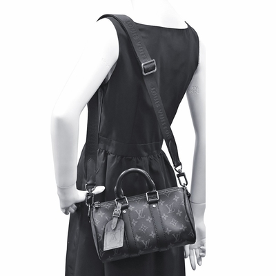 Man Eclipse Canvas Keepall New Speedy Bandouliere 25 Crossbody Çanta M46271