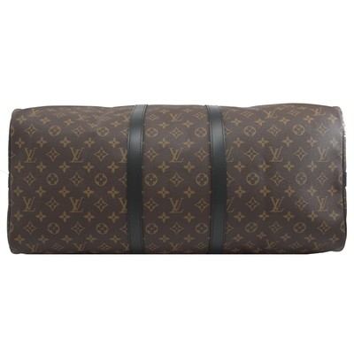 Macassar Kaplamalı Kanvas LV Keepall BandoulièRe 55 Louis Vuitton M56714