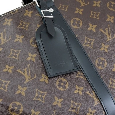 Macassar Kaplamalı Kanvas LV Keepall BandoulièRe 55 Louis Vuitton M56714
