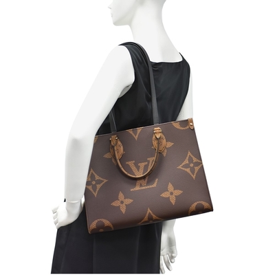 Ters Kanvas Tasarımcı Monogram Çanta OnTheGo MM Louis Vuitton Alışveriş Çantası