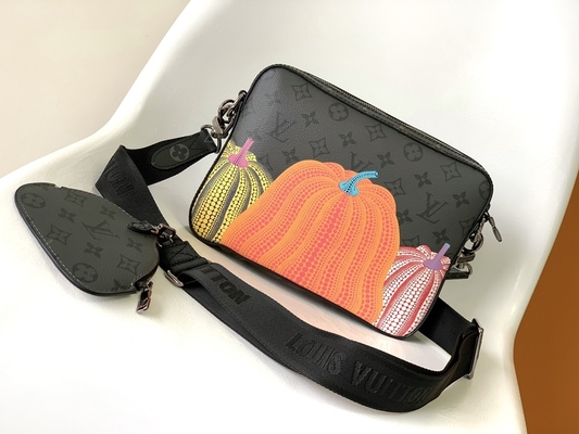 LV x YK Trio Monogram Unisex Markalı Erkek Çanta M46358 Sokak Stili İşbirliği 3WAY