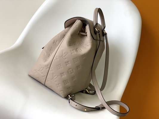 LV Tasarımcı Marka Sırt Çantası Louis Vuitton Monogram Montsouris Sırt Çantası Pembe Siyah