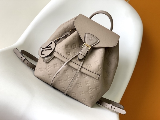 LV Tasarımcı Marka Sırt Çantası Louis Vuitton Monogram Montsouris Sırt Çantası Pembe Siyah