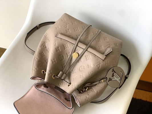 LV Tasarımcı Marka Sırt Çantası Louis Vuitton Monogram Montsouris Sırt Çantası Pembe Siyah