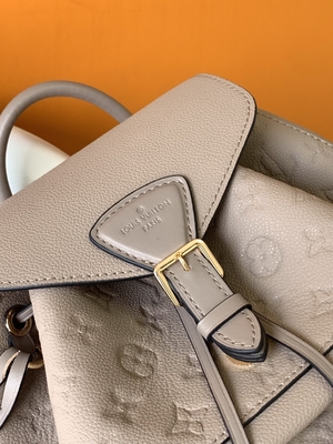 LV Tasarımcı Marka Sırt Çantası Louis Vuitton Monogram Montsouris Sırt Çantası Pembe Siyah