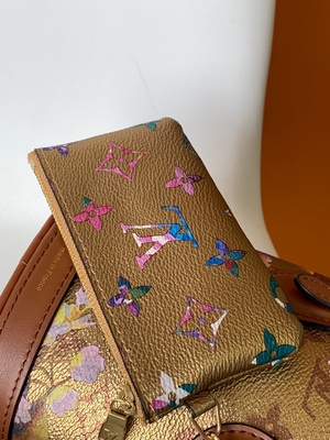 Metalik Çiçek Louis Vuitton Neverfull Kova Çanta M81724