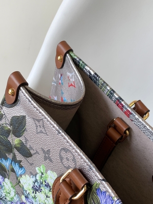 OEM floral Louis Vuitton Onthego Empreinte Gümüş Kaplama Kanvas Tote Çanta