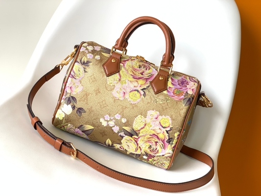 Metallic Monogram Garden Yeni Speedy BandoulièRe 25 M21317 Altın Donanım
