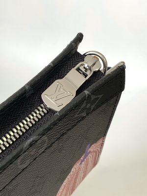 LV X YK Mini Tasarımcı Cüzdanlar Louis Vuitton Pochette Voyage Kabak Baskı Gaston Giyilebilir Cüzdan