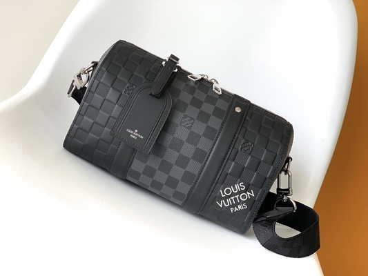 Markalı Erkek LV Keepall BandoulièRe 25 Checkerboard Messenger Çanta