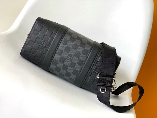 Markalı Erkek LV Keepall BandoulièRe 25 Checkerboard Messenger Çanta