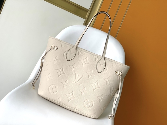Preloved Markalı Monogram Kanvas Neverfull MM Bej Tote Çanta