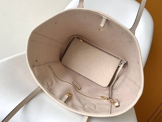 Preloved Markalı Monogram Kanvas Neverfull MM Bej Tote Çanta