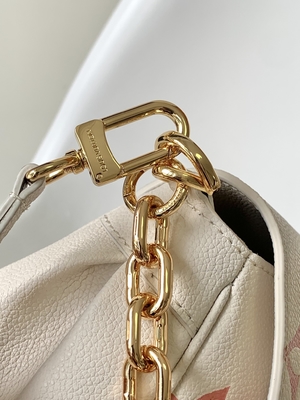 Favori Creme Mini Sling Çanta Markalı LV Rose Trianon İki Monogram Empreinte Deri