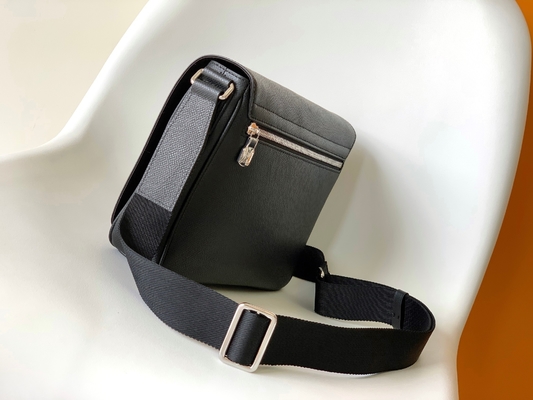 Louis Vuitton Markalı Erkek Çanta District PM Damier Messenger Çanta Grafit Siyah