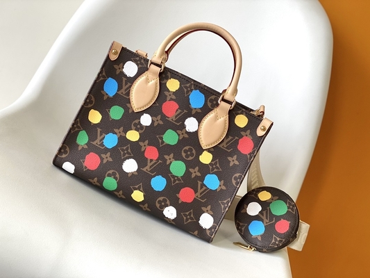 LV X Yayoi Preloved Markalı Çanta Kusama OnTheGoMM Monogram Çok Renkli