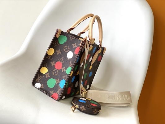 LV X Yayoi Preloved Markalı Çanta Kusama OnTheGoMM Monogram Çok Renkli