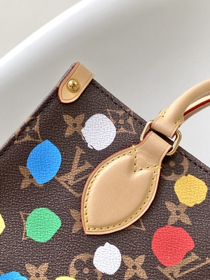 LV X Yayoi Preloved Markalı Çanta Kusama OnTheGoMM Monogram Çok Renkli