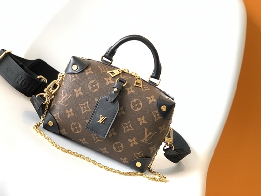 Louis Vuitton Özel Marka Çantalar Petite Malle Souple Empreinte Monogram Kahverengi Siyah