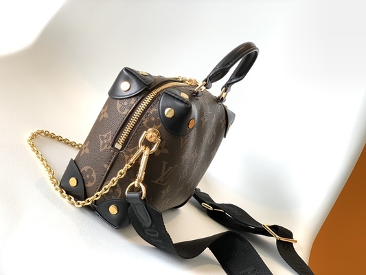 Louis Vuitton Özel Marka Çantalar Petite Malle Souple Empreinte Monogram Kahverengi Siyah
