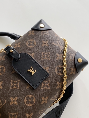 Louis Vuitton Özel Marka Çantalar Petite Malle Souple Empreinte Monogram Kahverengi Siyah