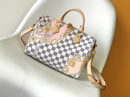 Kuşe Kanvas Speedy Louis Vuitton Damier Azur 25 M46390